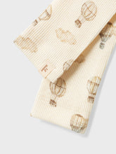 Ladda upp bild till gallerivisning, Lil&#39;Atelier Baby Ribbade Mönstrde Leggings i Ekologisk Bomull Beige
