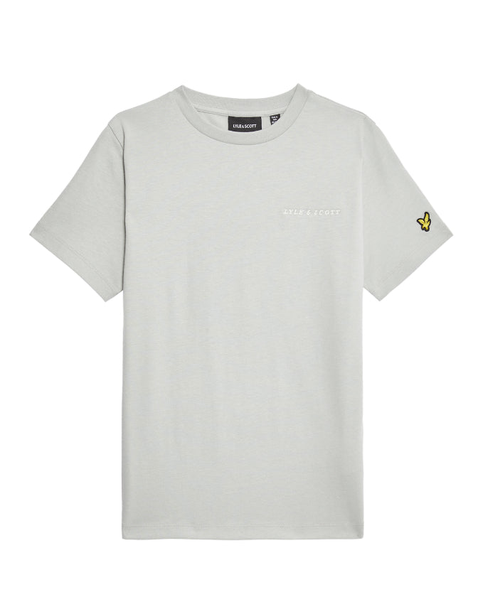 Lyle & Scott Junior Script Embroidered T-shirt Grey Mirage