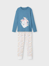 Ladda upp bild till gallerivisning, Name it Mini 2-Delad Unicorn Pyjamas i Blå
